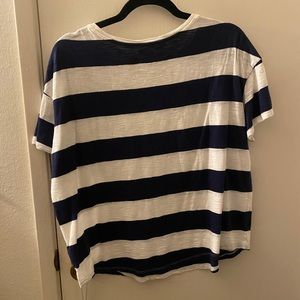 Navy blue striped shirt